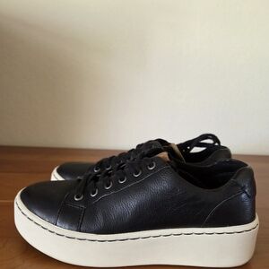 Born Black Leather Platform Sneakers
